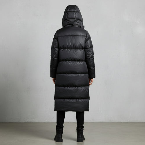 Warme Damen Pufferjacke mit Kapuze | Winter