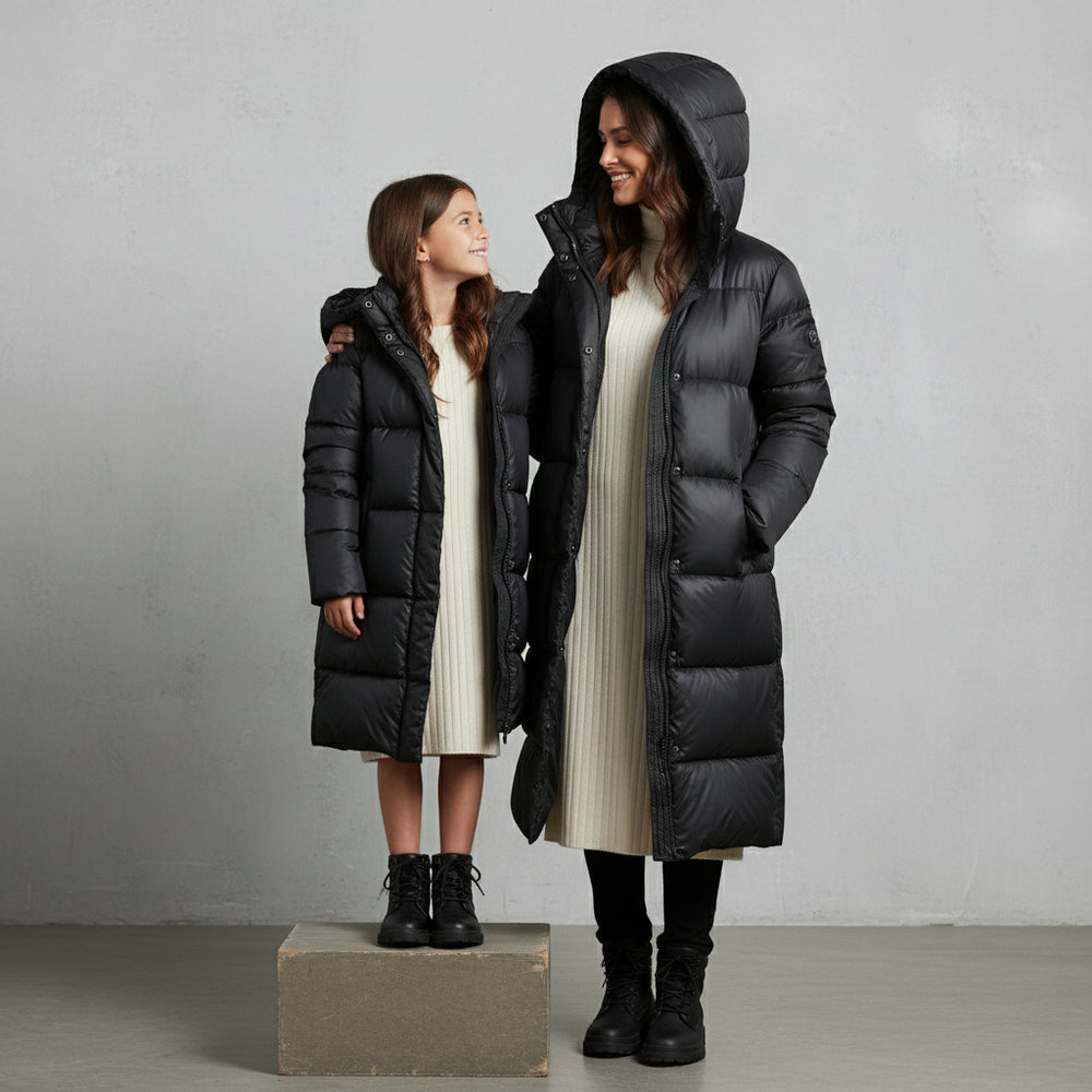 Warme Damen Pufferjacke mit Kapuze | Winter