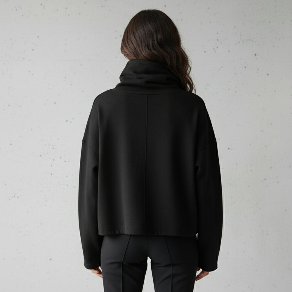 Lässiges Damen Sweatshirt mit Rollkragen | Winter