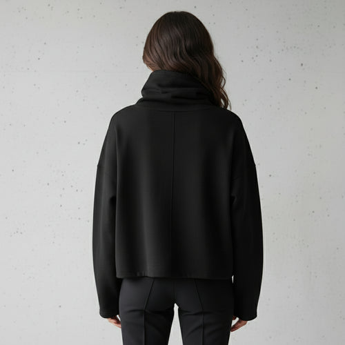 Lässiges Damen Sweatshirt mit Rollkragen | Winter