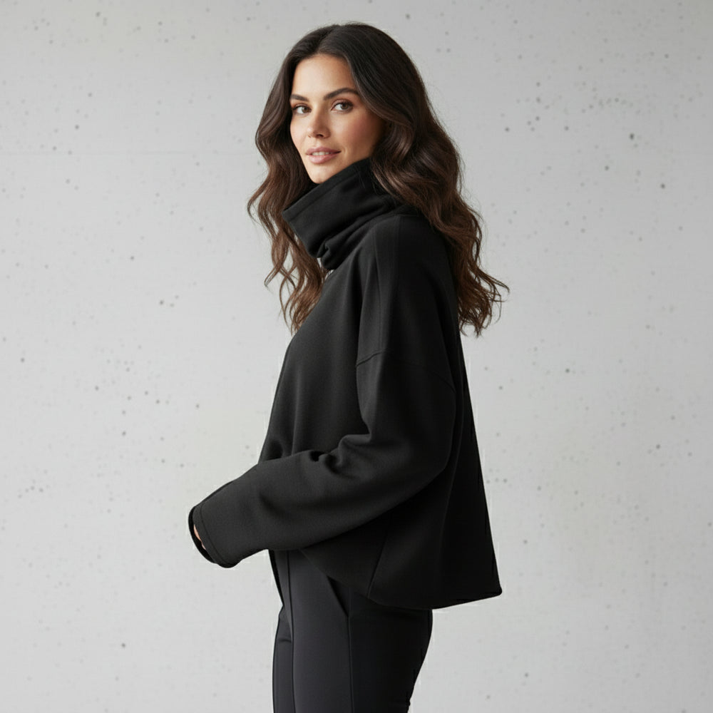 Lässiges Damen Sweatshirt mit Rollkragen | Winter