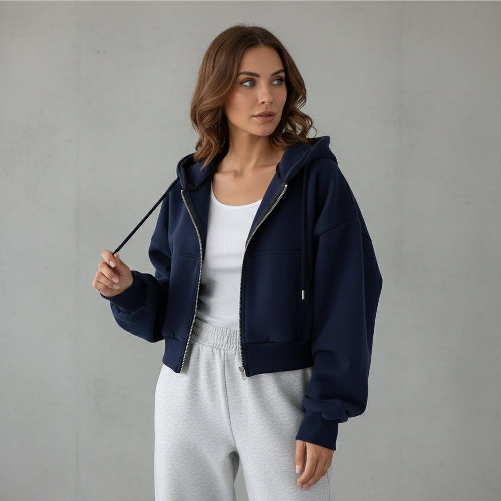 Damen Kapuzenjacke kurz | Retro | Herbst