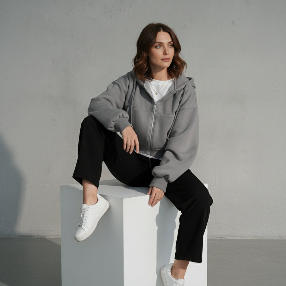 Damen Kapuzenjacke kurz | Retro | Herbst