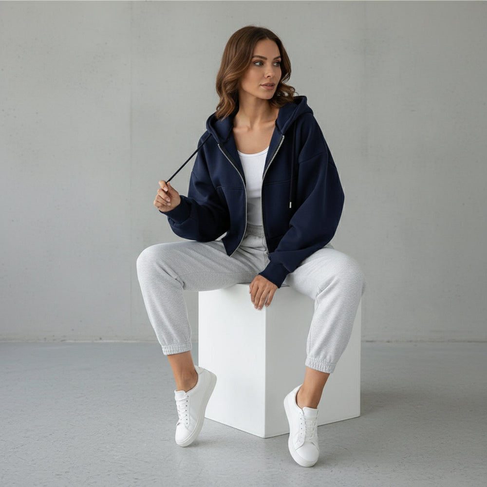 Damen Kapuzenjacke kurz | Retro | Herbst