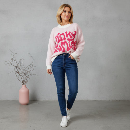 Lockerer Damen Jacquard Strickpullover | Herbst