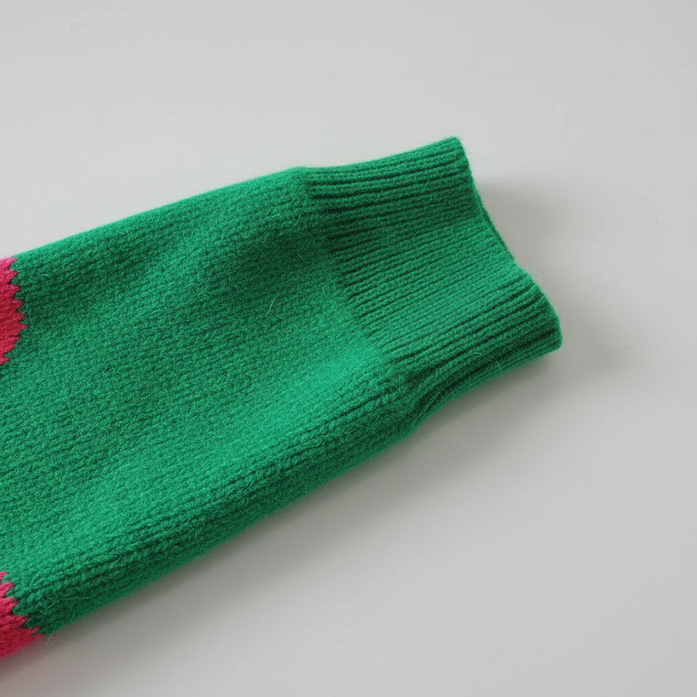 Lockerer Damen Jacquard Strickpullover | Herbst