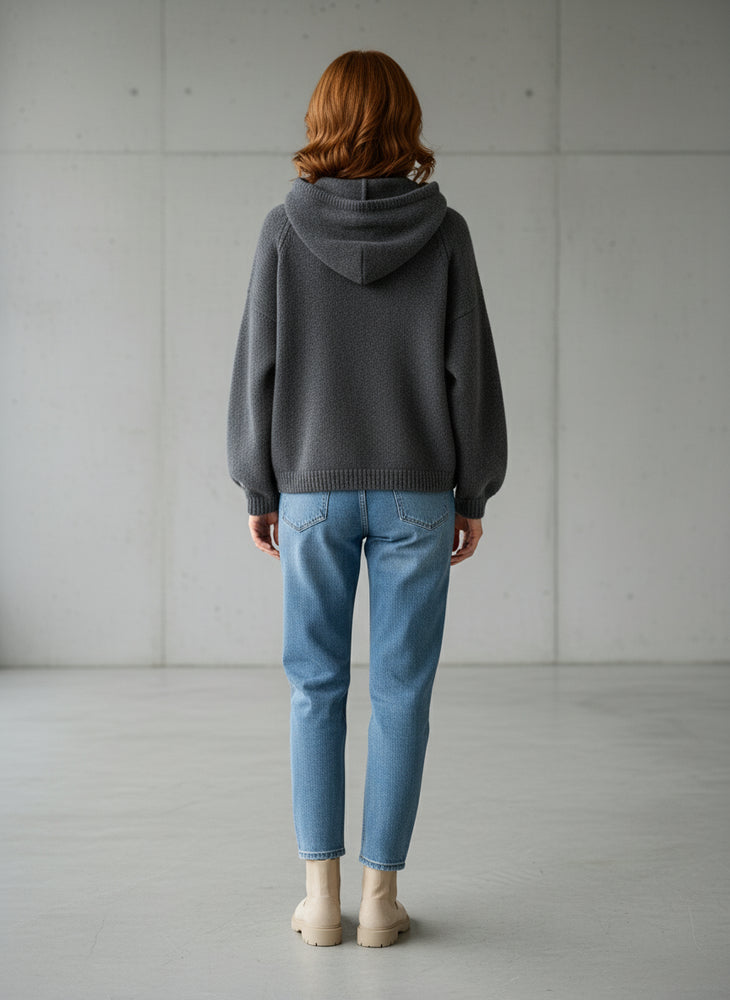 Warmer Damen Strick-Hoodie | Herbst | Lässig