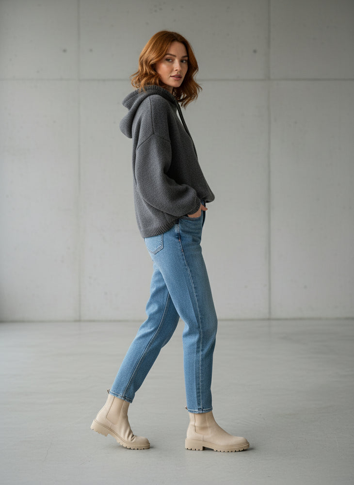 Warmer Damen Strick-Hoodie | Herbst | Lässig