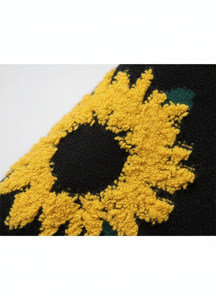 Herren Strickpullover mit Blumenmuster | Herbst