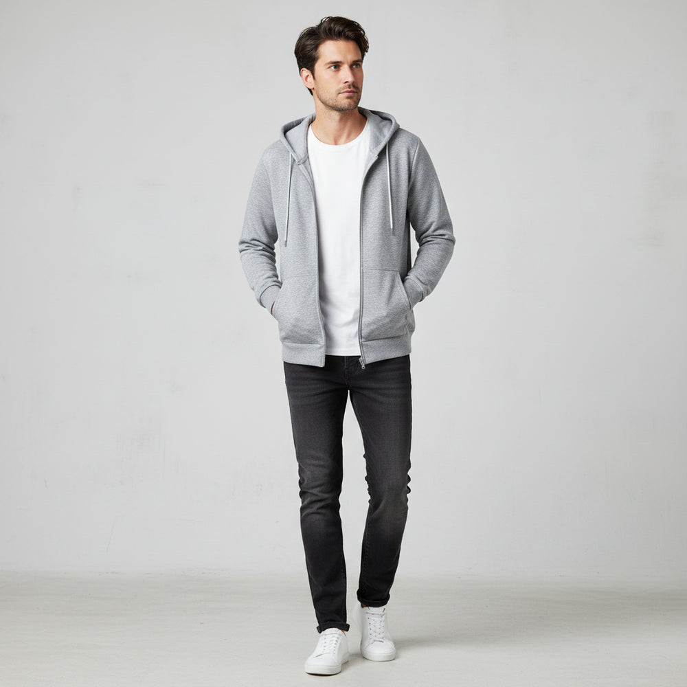 Lässiger Herren Hoodie mit Reißverschluss | Herbst