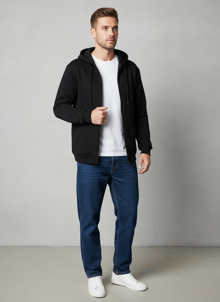 Lässiger Herren Hoodie mit Reißverschluss | Herbst