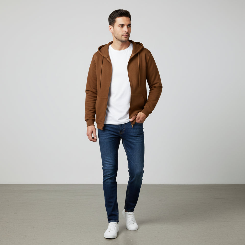 Lässiger Herren Hoodie mit Reißverschluss | Herbst
