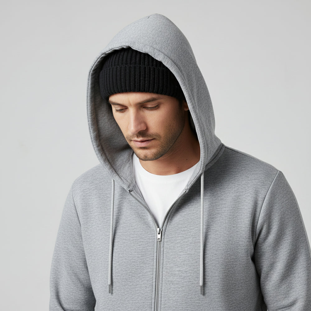 Lässiger Herren Hoodie mit Reißverschluss | Herbst