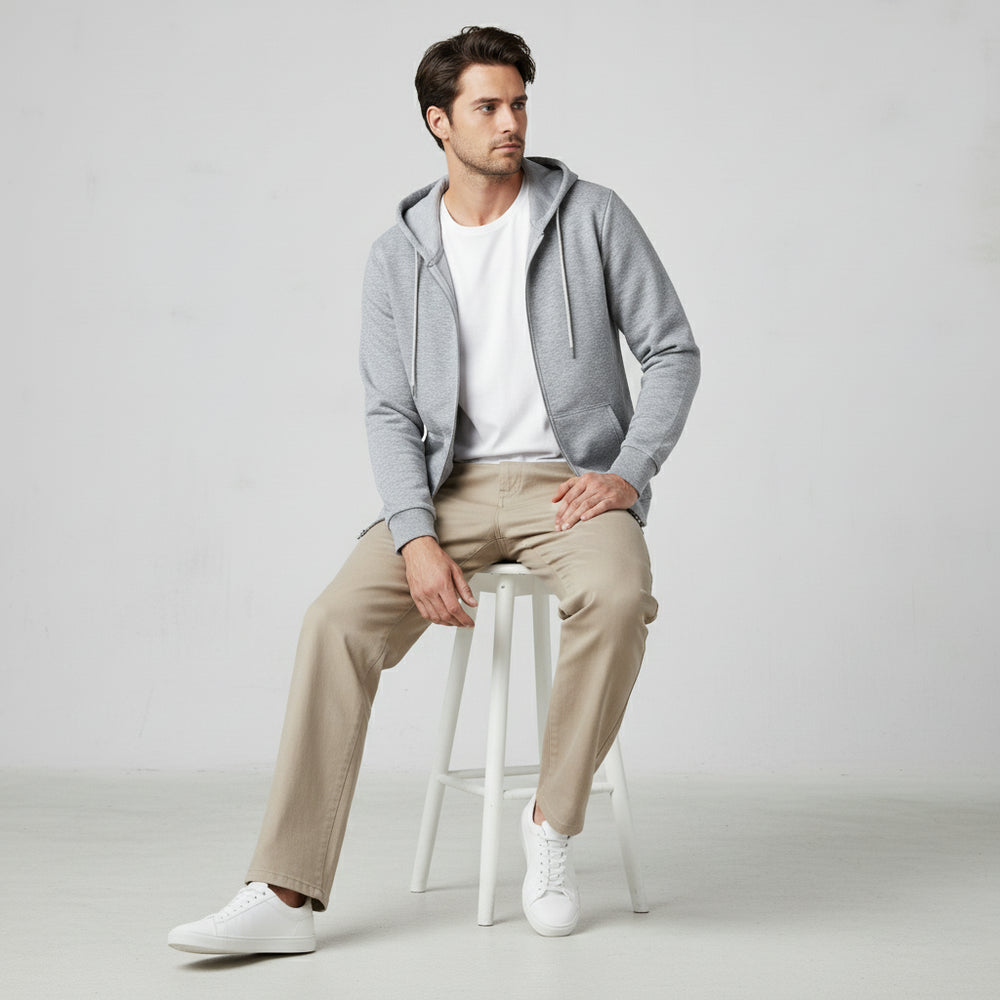 Lässiger Herren Hoodie mit Reißverschluss | Herbst