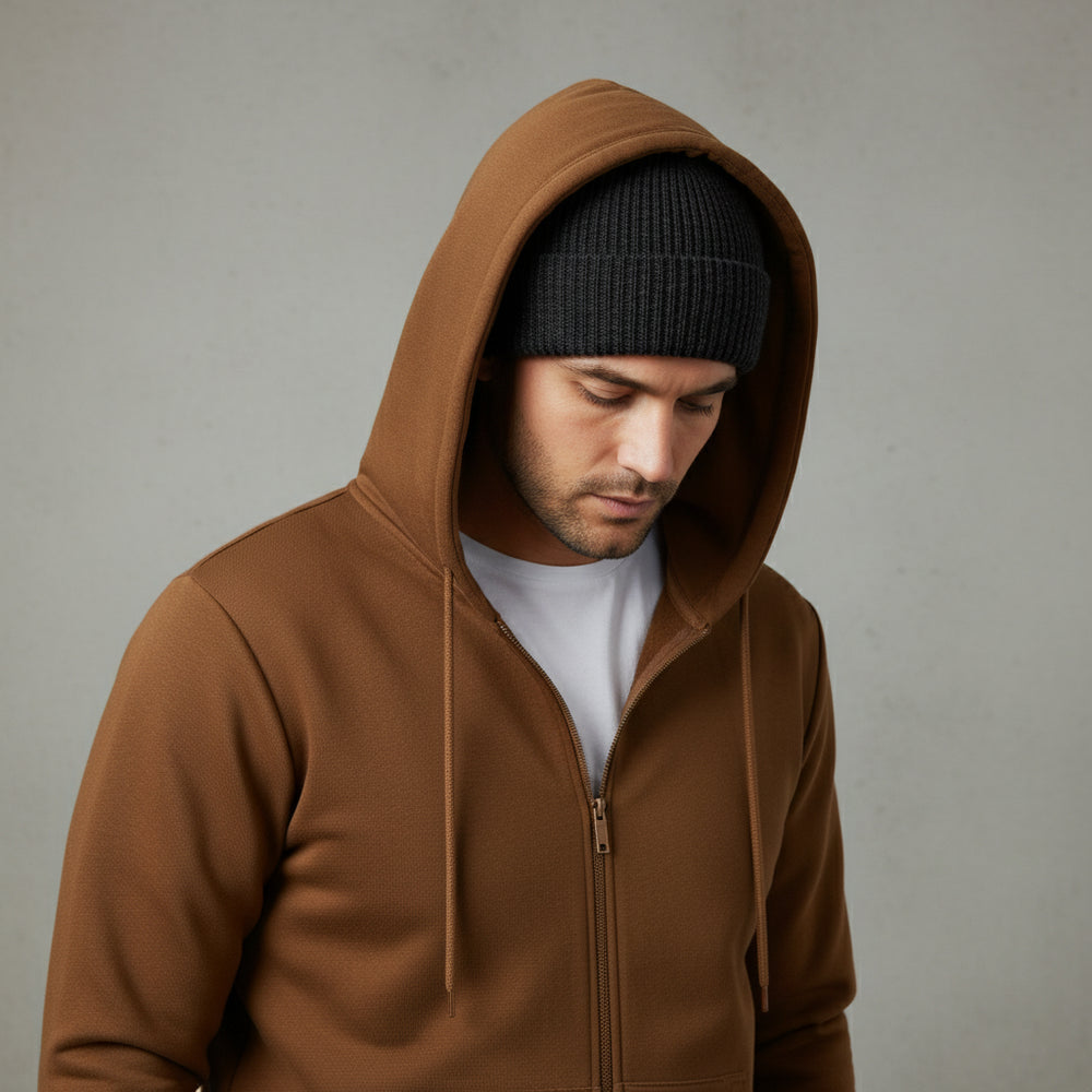 Lässiger Herren Hoodie mit Reißverschluss | Herbst