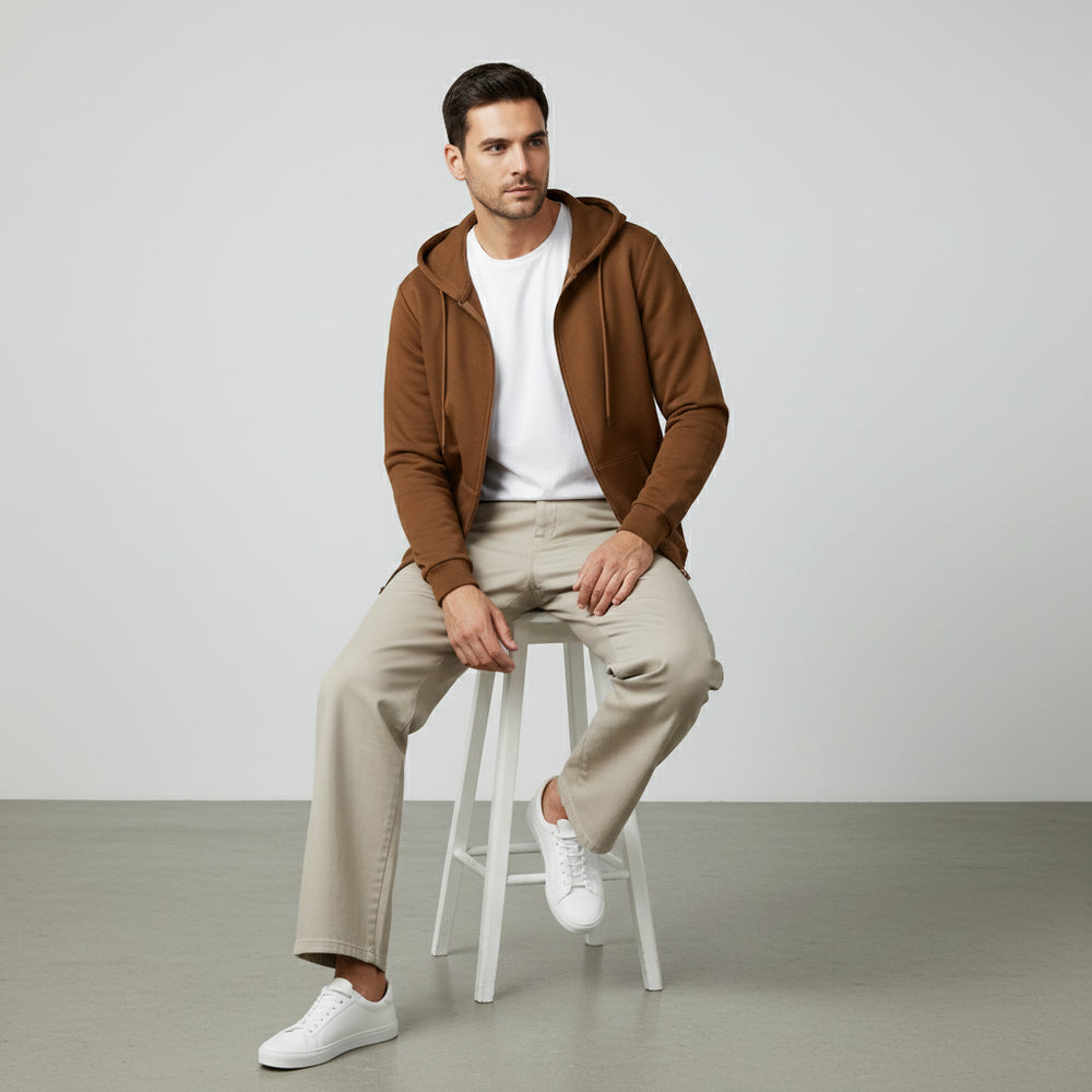 Lässiger Herren Hoodie mit Reißverschluss | Herbst