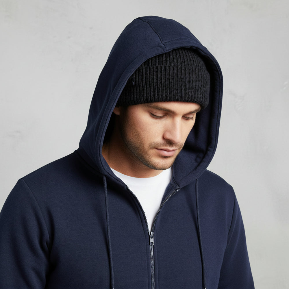 Lässiger Herren Hoodie mit Reißverschluss | Herbst