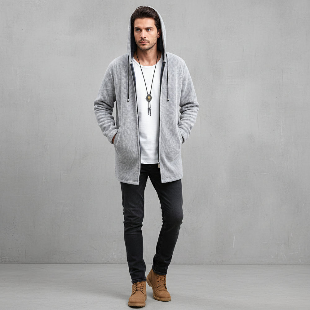 Herren Fleecejacke mit Kapuze | Winter