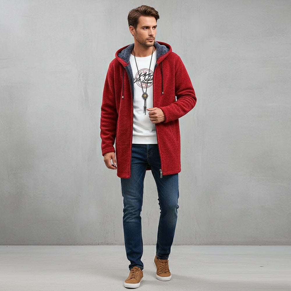 Herren Fleecejacke mit Kapuze | Winter