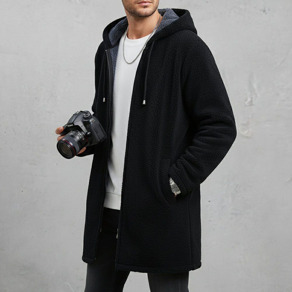 Herren Fleecejacke mit Kapuze | Winter