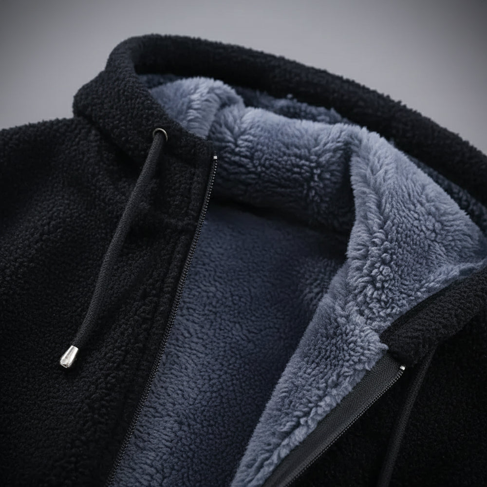 Herren Fleecejacke mit Kapuze | Winter
