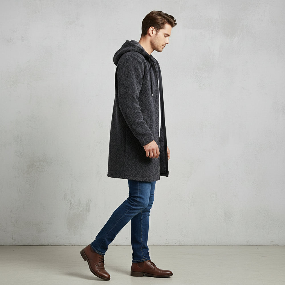 Herren Fleecejacke mit Kapuze | Winter