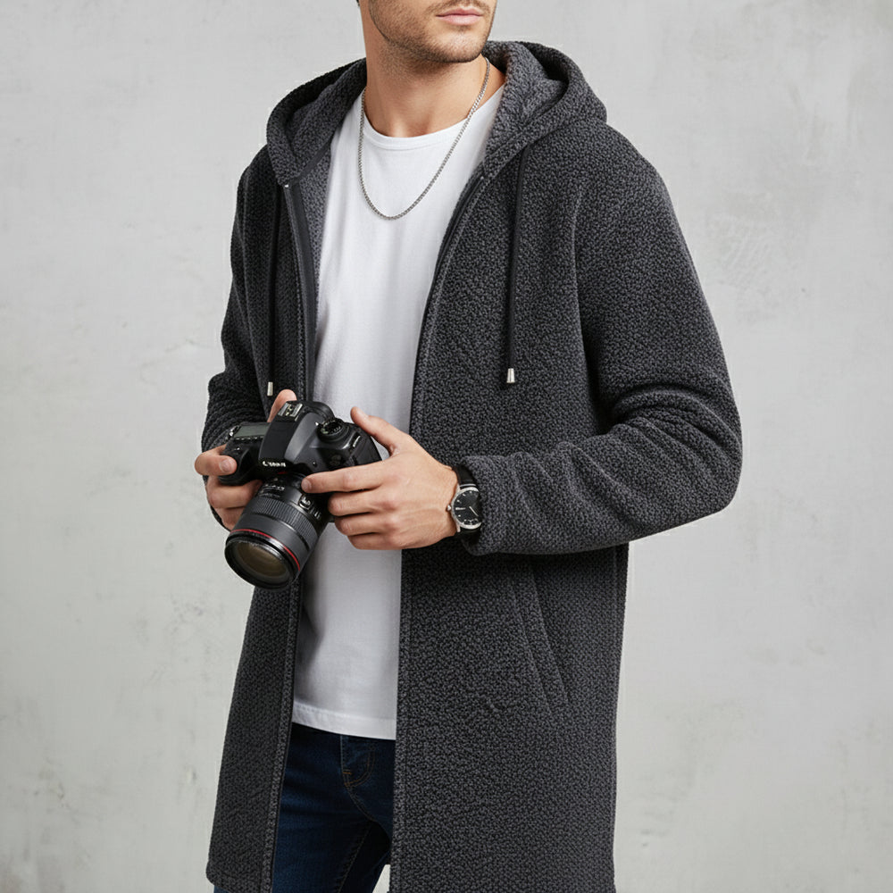 Herren Fleecejacke mit Kapuze | Winter
