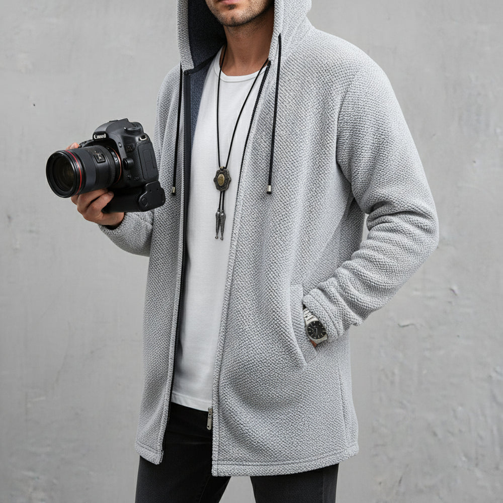 Herren Fleecejacke mit Kapuze | Winter