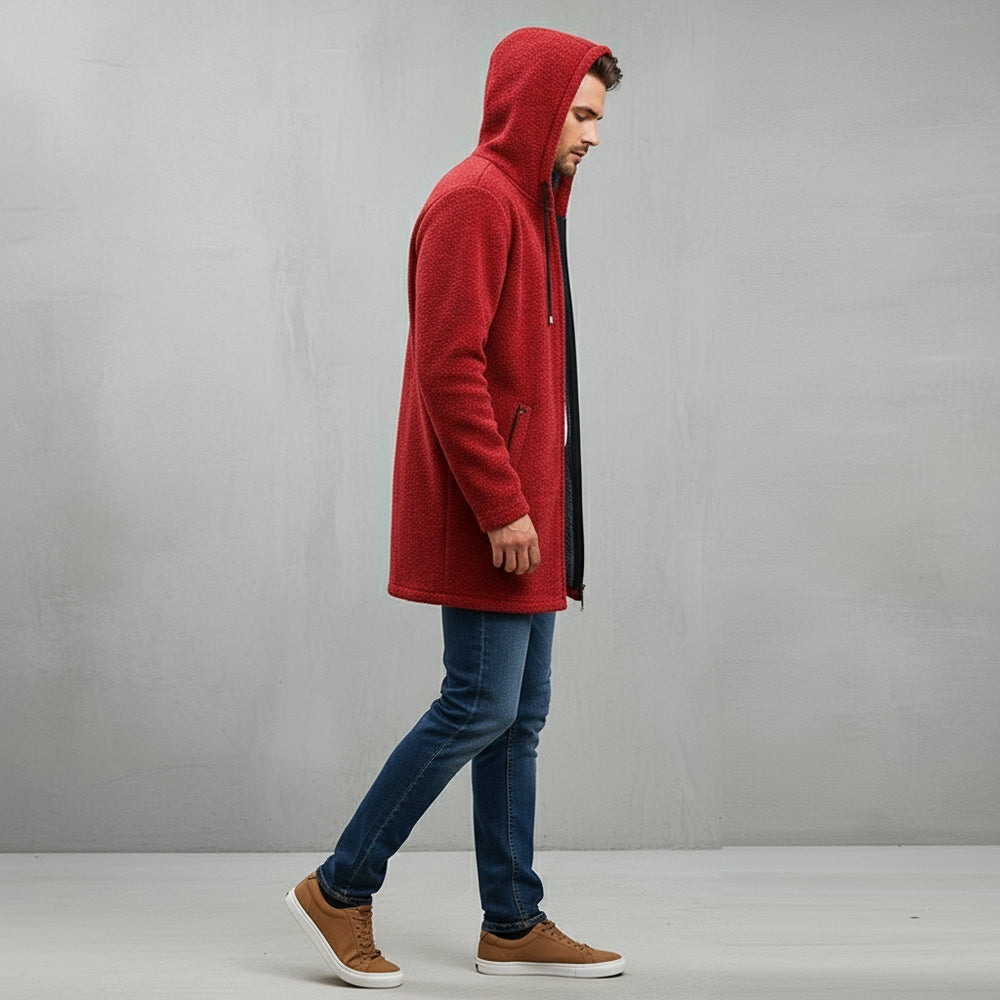 Herren Fleecejacke mit Kapuze | Winter