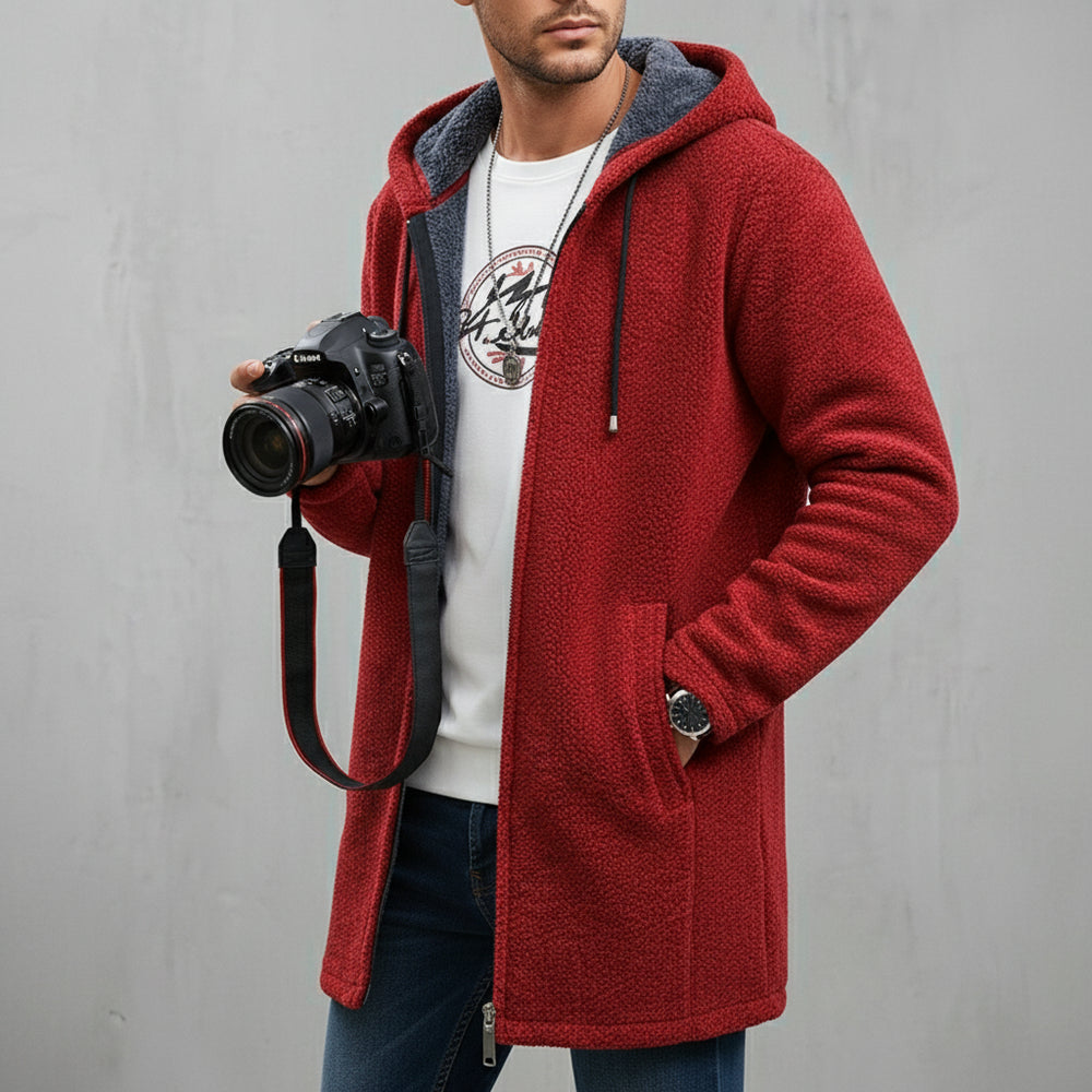 Herren Fleecejacke mit Kapuze | Winter