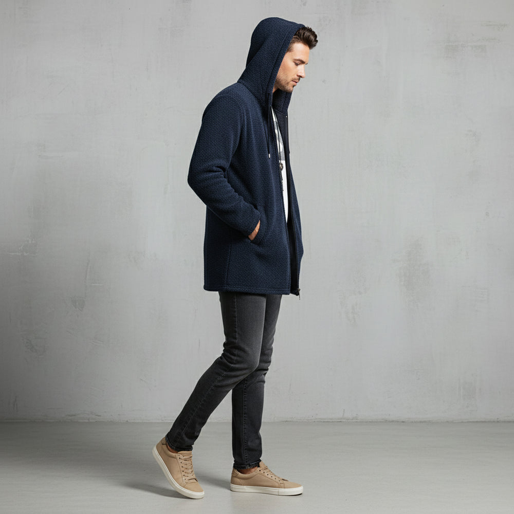 Herren Fleecejacke mit Kapuze | Winter