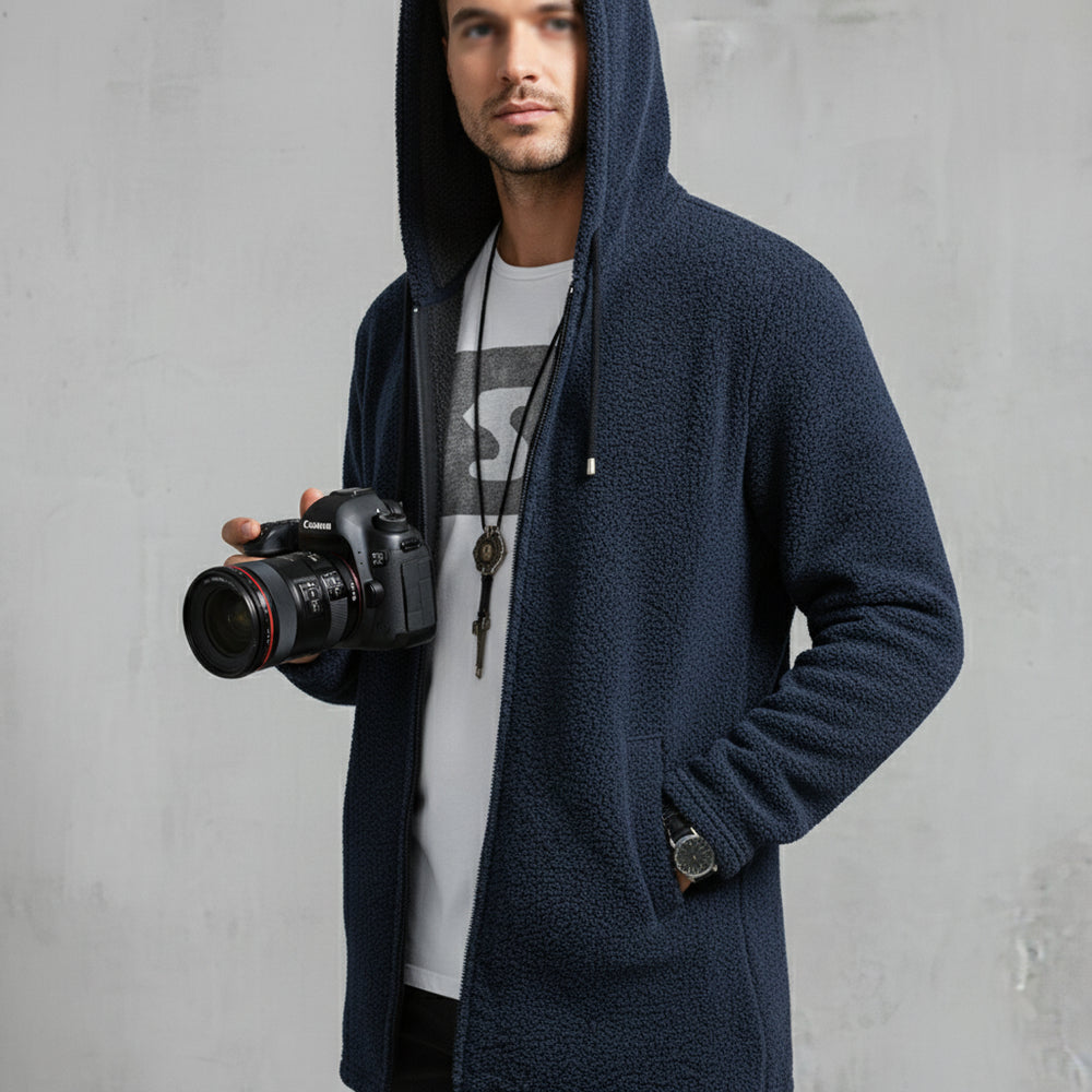 Herren Fleecejacke mit Kapuze | Winter