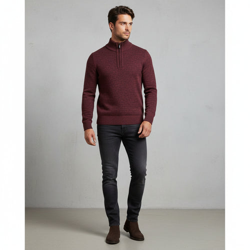 Warmer Herren Pullover mit Stehkragen | Slim Fit | Winter