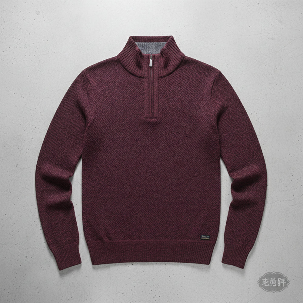 Warmer Herren Pullover mit Stehkragen | Slim Fit | Winter