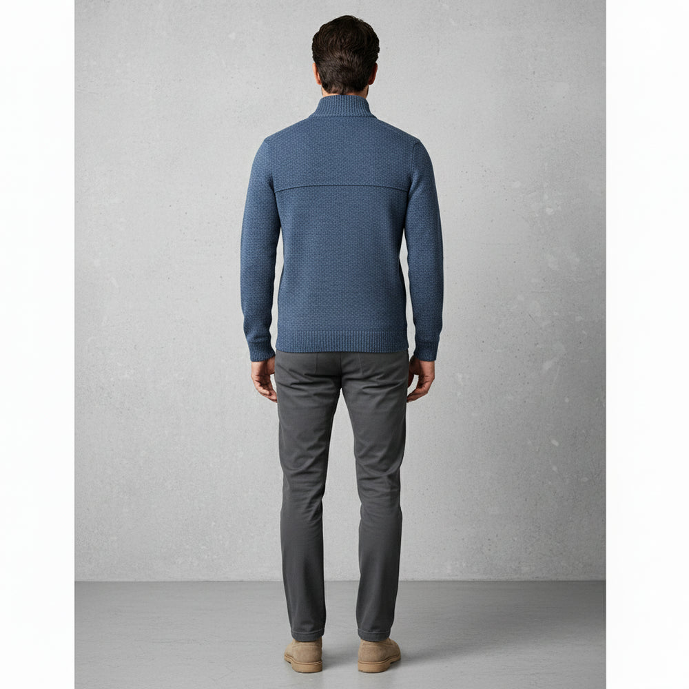 Warmer Herren Pullover mit Stehkragen | Slim Fit | Winter