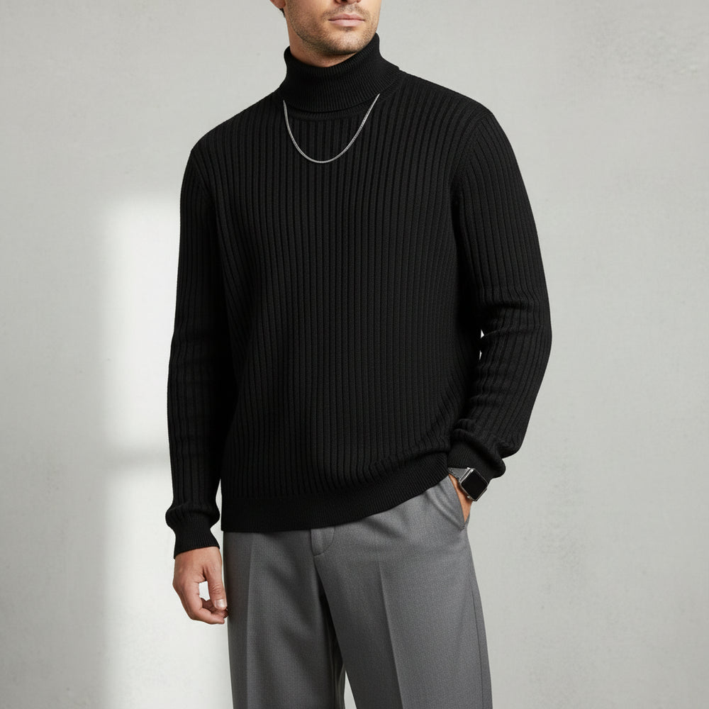 Herren Rollkragen Strickpullover Slim Fit | Winter