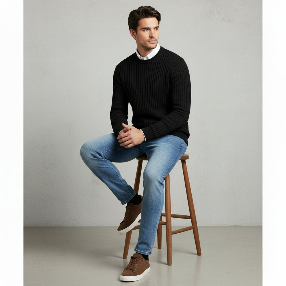 Herren Rollkragen Strickpullover Slim Fit | Winter