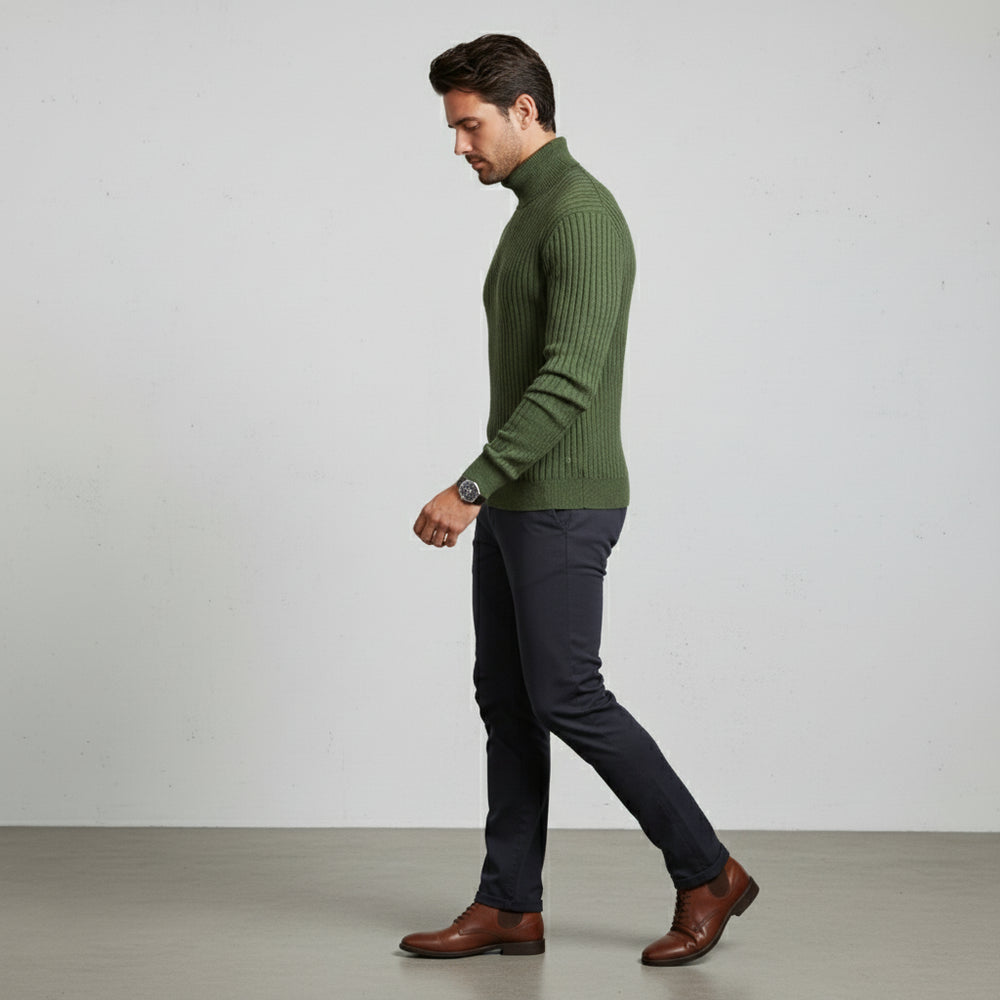 Herren Rollkragen Strickpullover Slim Fit | Winter