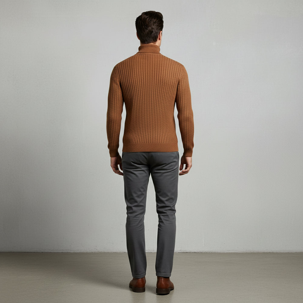 Herren Rollkragen Strickpullover Slim Fit | Winter