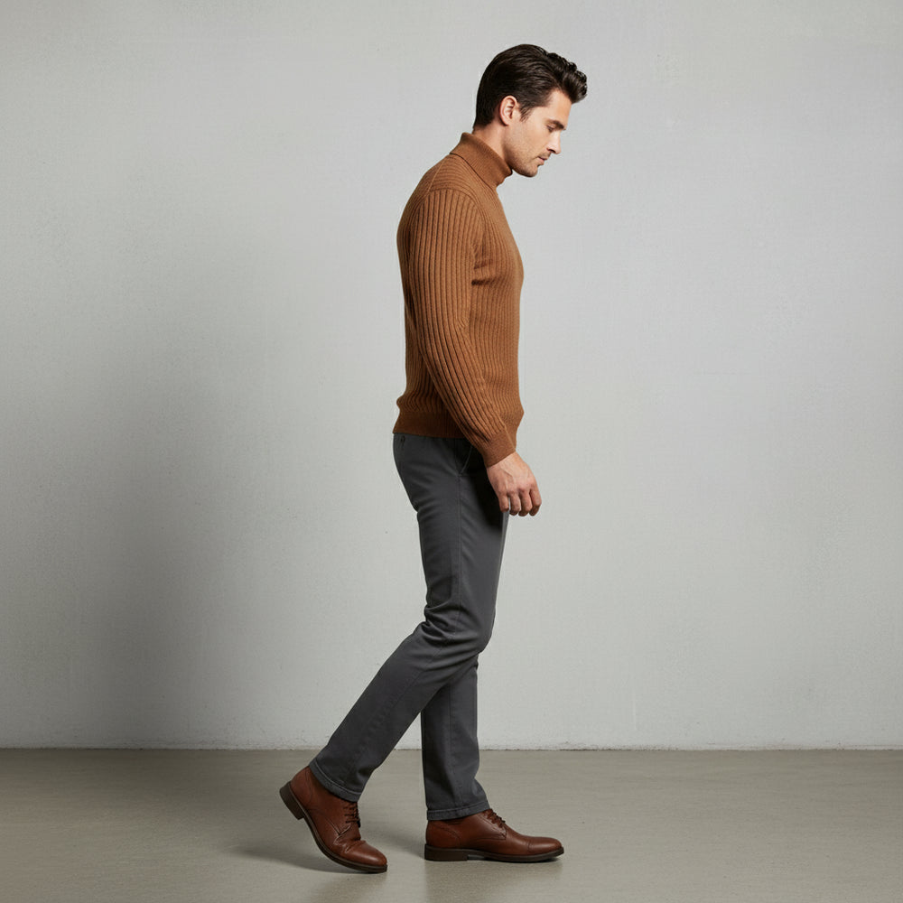 Herren Rollkragen Strickpullover Slim Fit | Winter