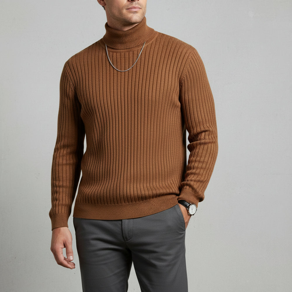 Herren Rollkragen Strickpullover Slim Fit | Winter