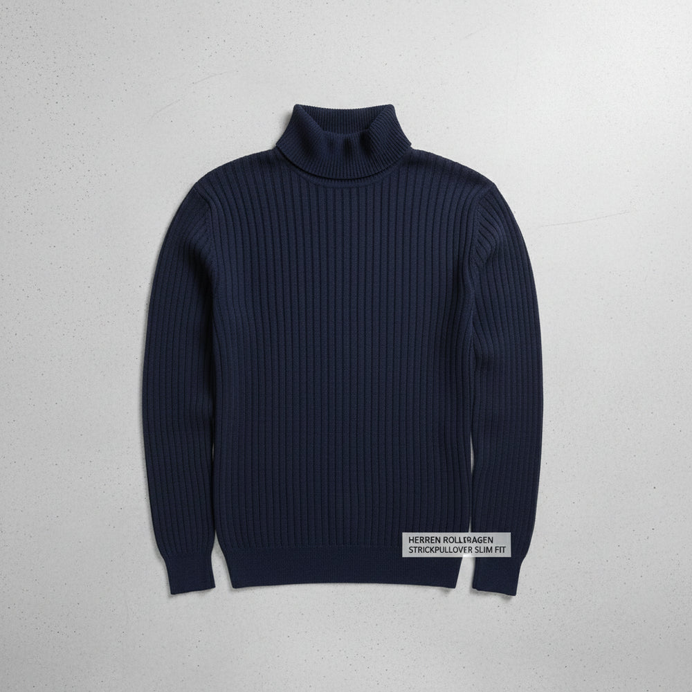 Herren Rollkragen Strickpullover Slim Fit | Winter