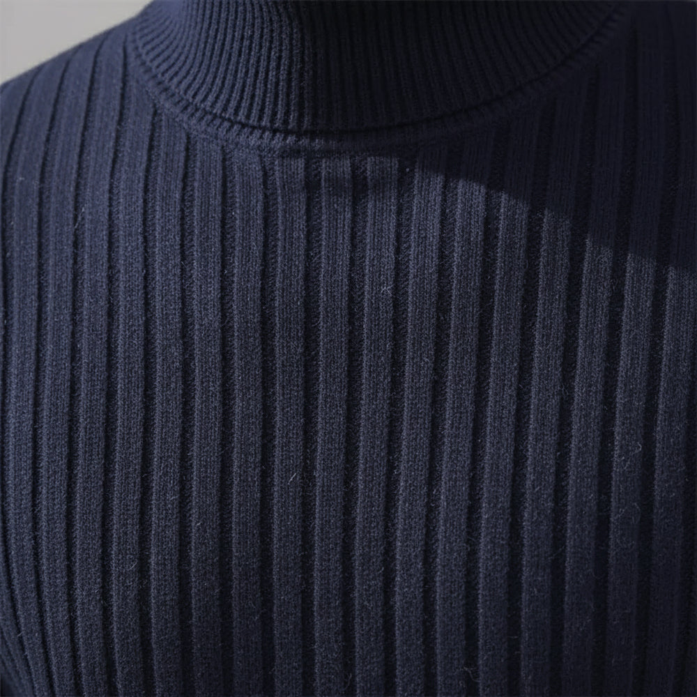 Herren Rollkragen Strickpullover Slim Fit | Winter