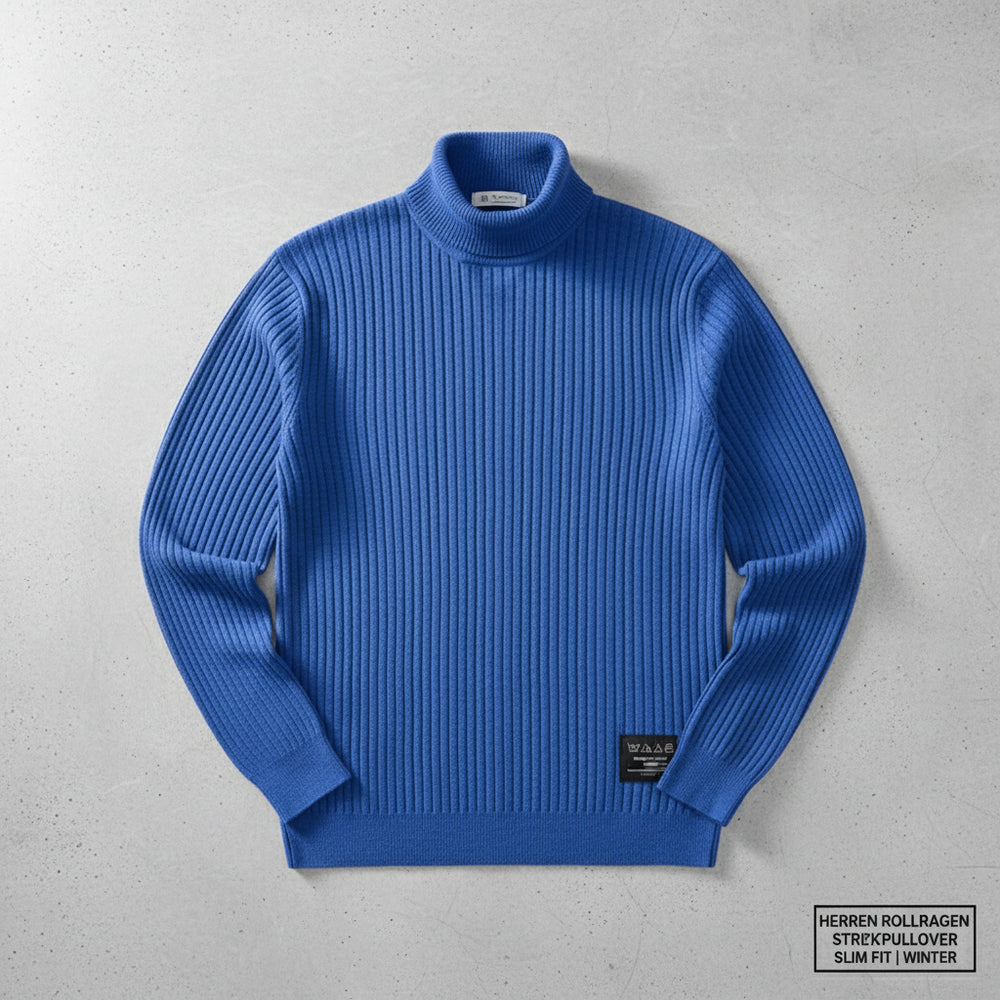 Herren Rollkragen Strickpullover Slim Fit | Winter