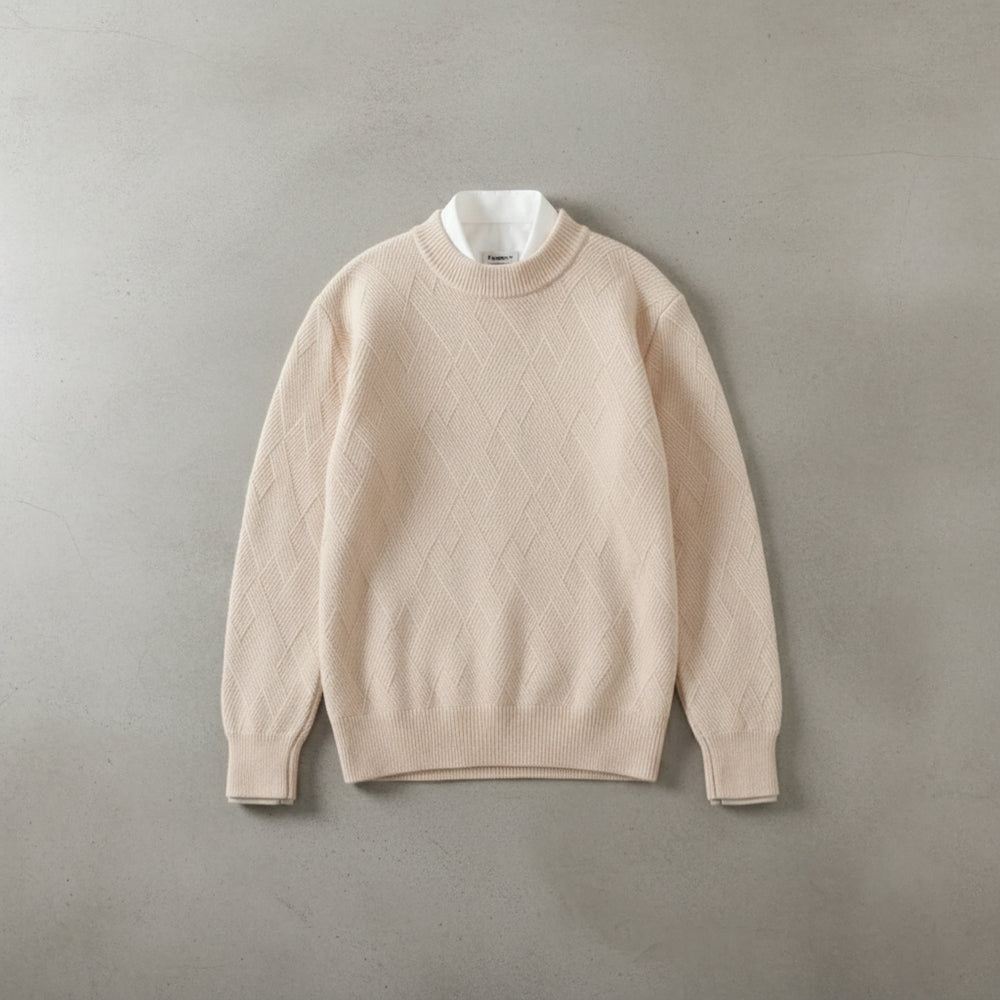 Lockerer Herren Strickpullover | Jacquard | Winter