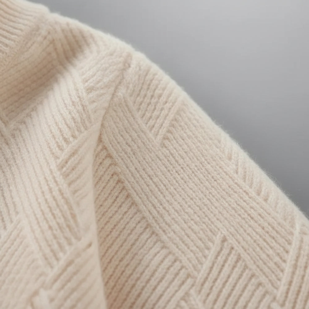 Lockerer Herren Strickpullover | Jacquard | Winter