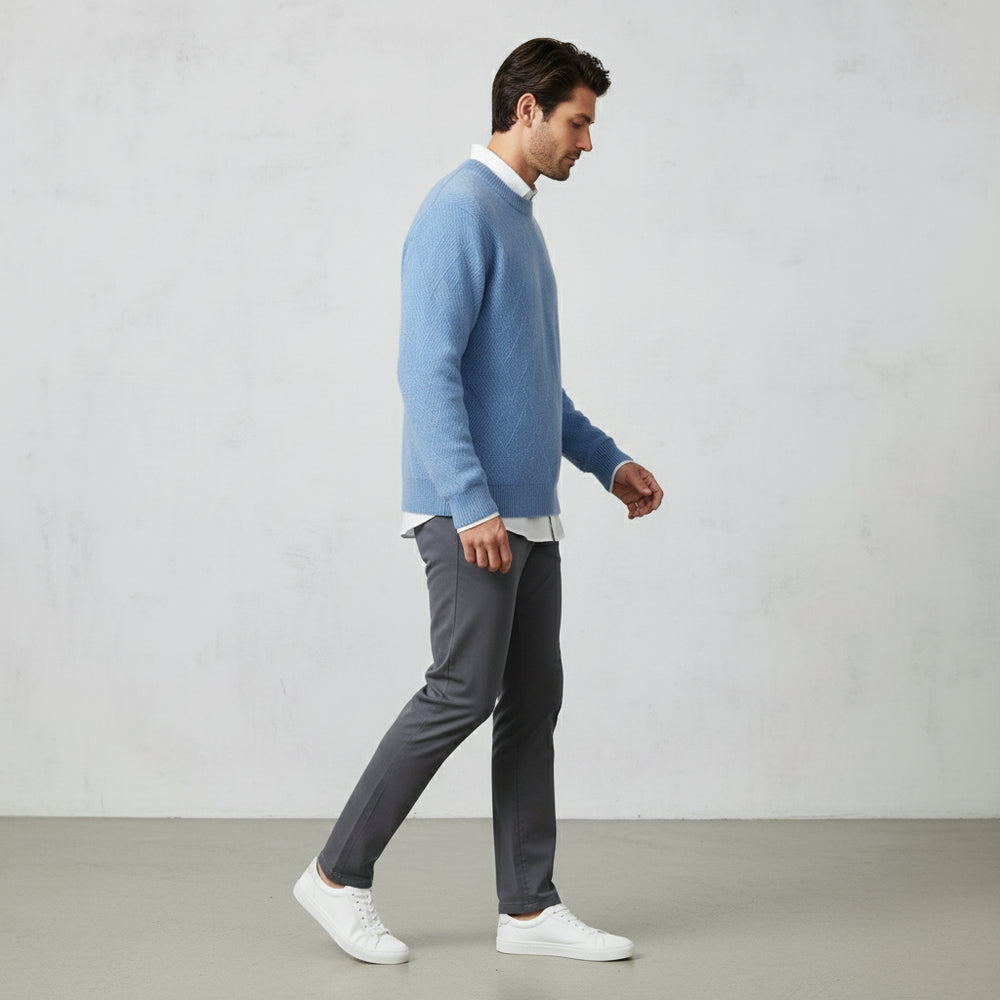 Lockerer Herren Strickpullover | Jacquard | Winter