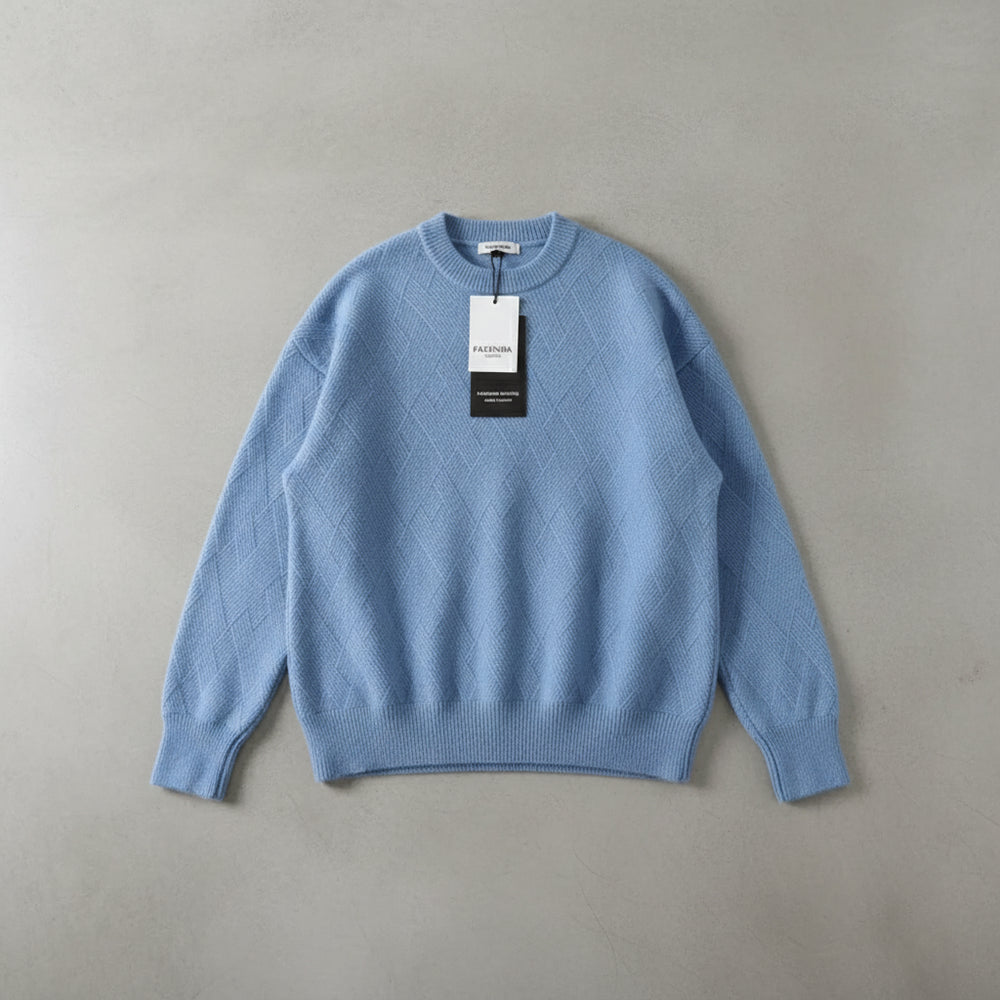 Lockerer Herren Strickpullover | Jacquard | Winter