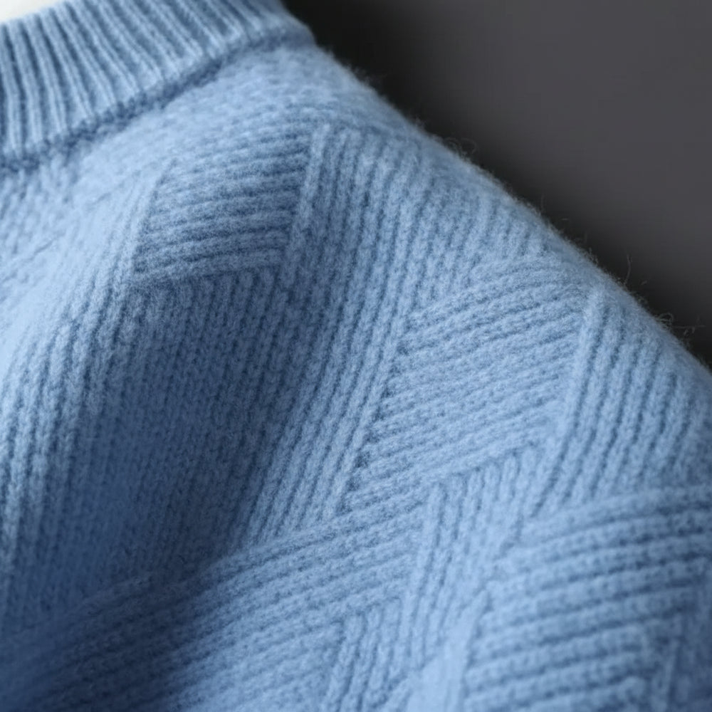 Lockerer Herren Strickpullover | Jacquard | Winter