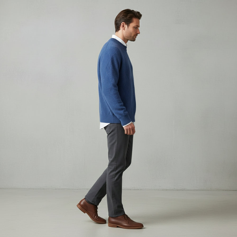 Lockerer Herren Strickpullover | Jacquard | Winter